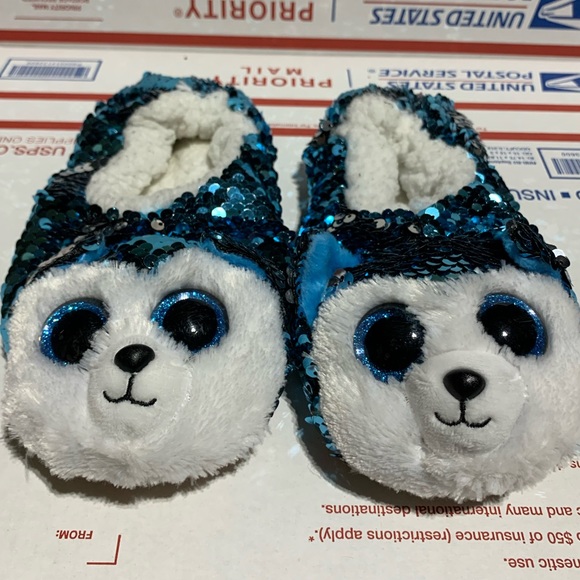 Ty Fashion Beanie Baby Slush Sequin Slippers - Picture 2 of 8